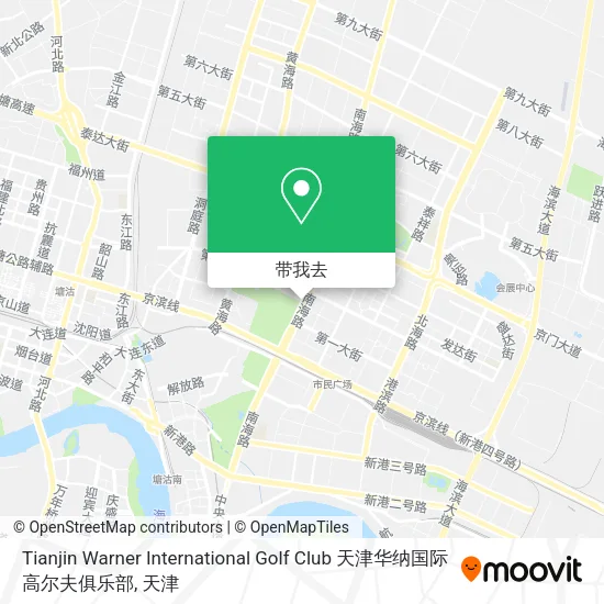Tianjin Warner International Golf Club 天津华纳国际高尔夫俱乐部地图