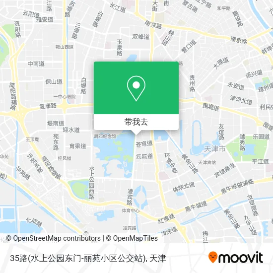 35路(水上公园东门-丽苑小区公交站)地图