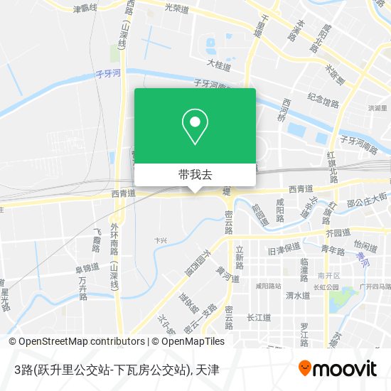 3路(跃升里公交站-下瓦房公交站)地图