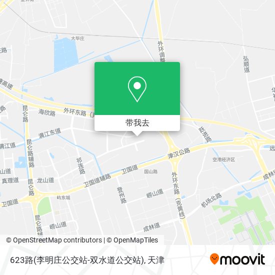 623路(李明庄公交站-双水道公交站)地图