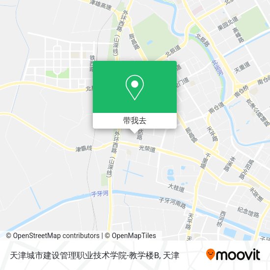 天津城市建设管理职业技术学院-教学楼B地图