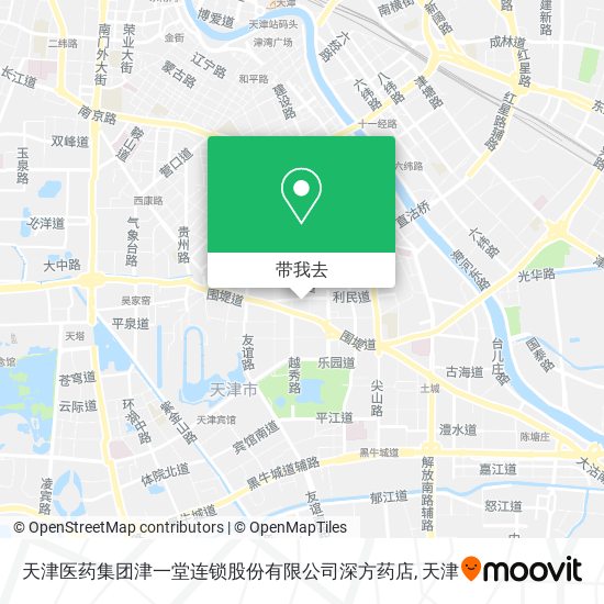 天津医药集团津一堂连锁股份有限公司深方药店地图
