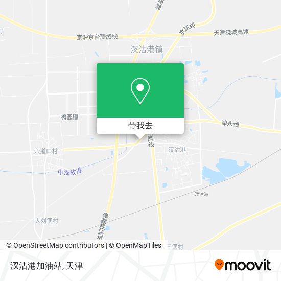 汊沽港加油站地图