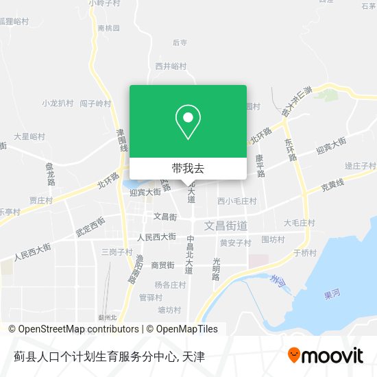 蓟县人口个计划生育服务分中心地图