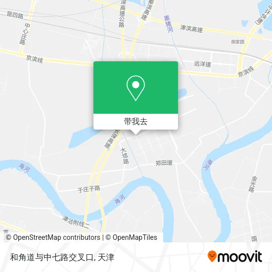 和角道与中七路交叉口地图
