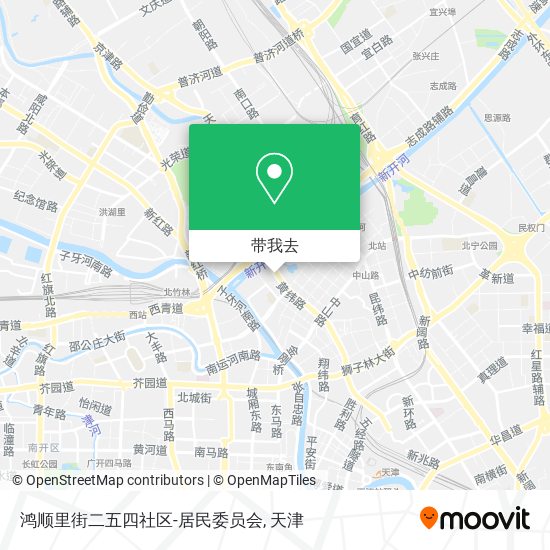 鸿顺里街二五四社区-居民委员会地图
