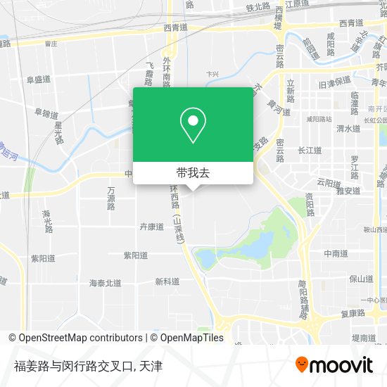 福姜路与闵行路交叉口地图