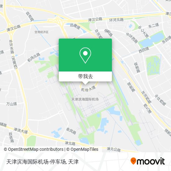 天津滨海国际机场-停车场地图