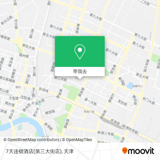 7天连锁酒店(第三大街店)地图