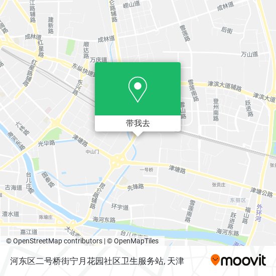 河东区二号桥街宁月花园社区卫生服务站地图