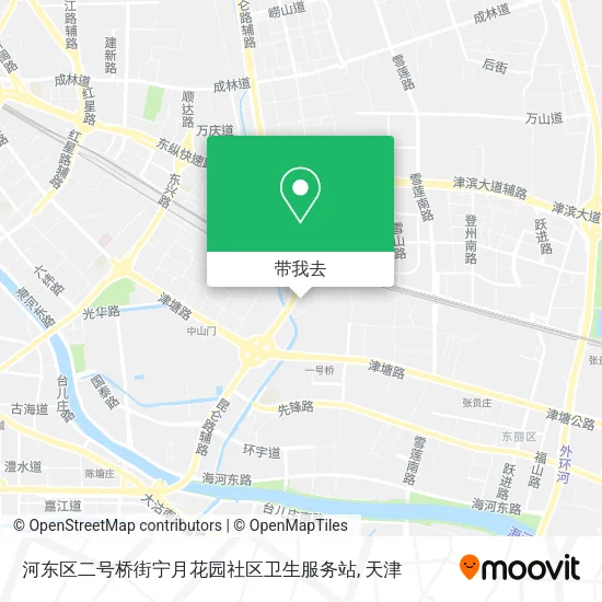 河东区二号桥街宁月花园社区卫生服务站地图