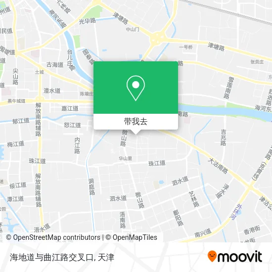 海地道与曲江路交叉口地图