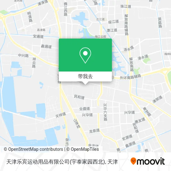 天津乐宾运动用品有限公司(宇泰家园西北)地图