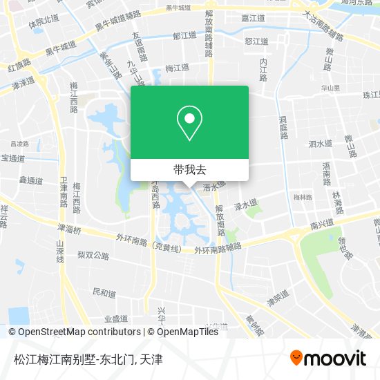 松江梅江南别墅-东北门地图