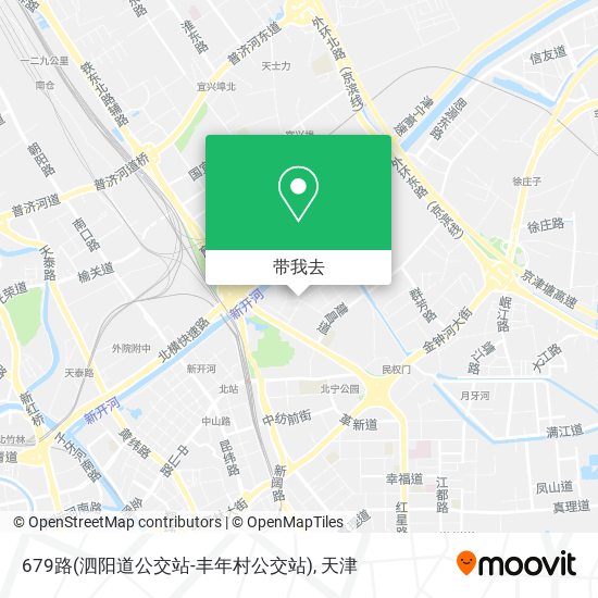 679路(泗阳道公交站-丰年村公交站)地图