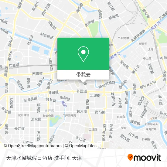 天津水游城假日酒店-洗手间地图