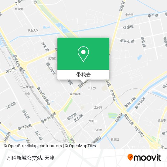 万科新城公交站地图