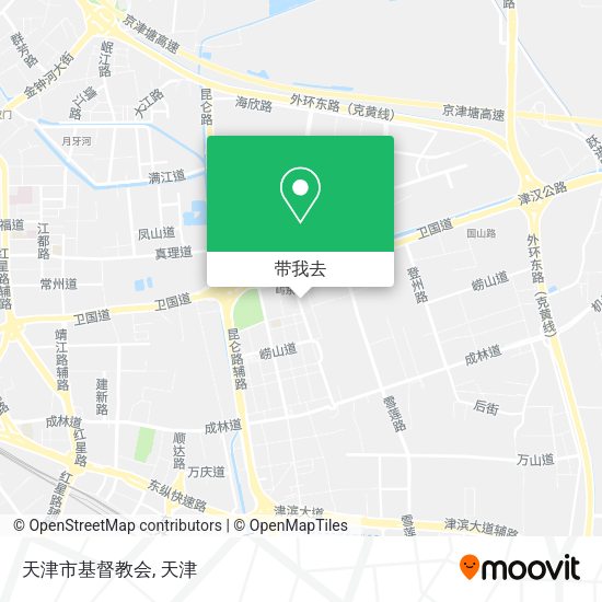 天津市基督教会地图