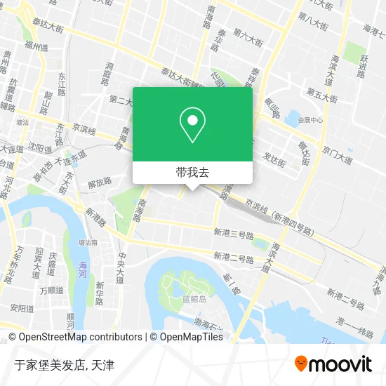 于家堡美发店地图