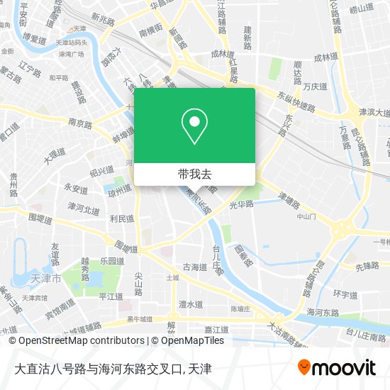 大直沽八号路与海河东路交叉口地图