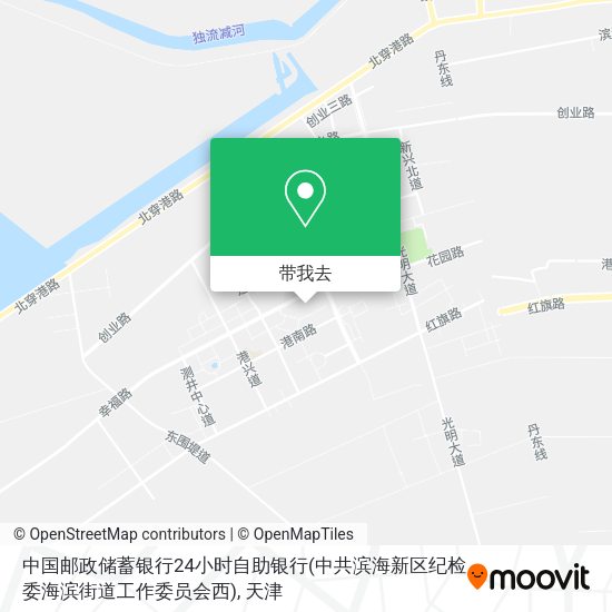 中国邮政储蓄银行24小时自助银行(中共滨海新区纪检委海滨街道工作委员会西)地图