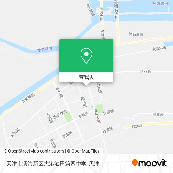 天津市滨海新区大港油田第四中学地图