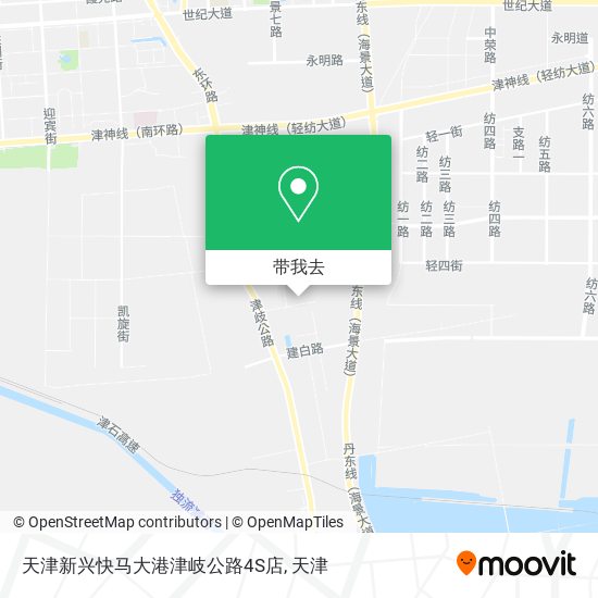 天津新兴快马大港津岐公路4S店地图
