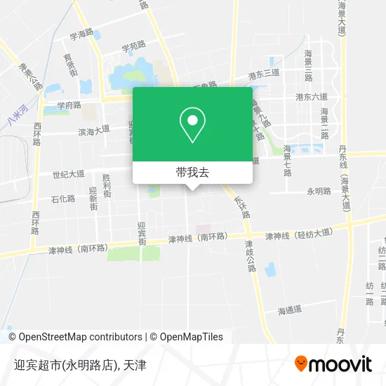 迎宾超市(永明路店)地图
