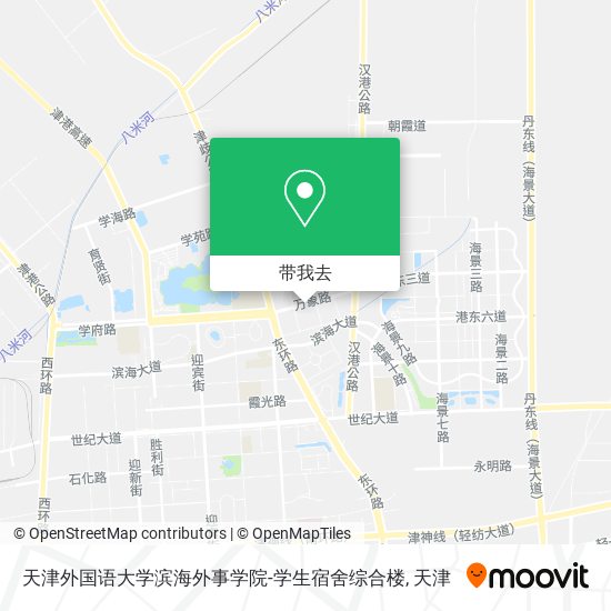 天津外国语大学滨海外事学院-学生宿舍综合楼地图