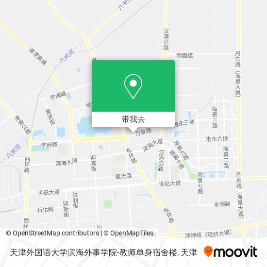 天津外国语大学滨海外事学院-教师单身宿舍楼地图