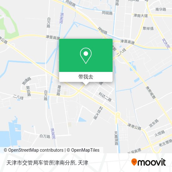 天津市交管局车管所津南分所地图
