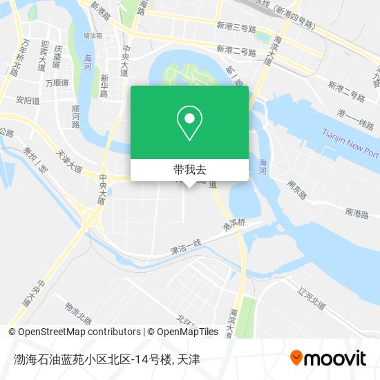 渤海石油蓝苑小区北区-14号楼地图