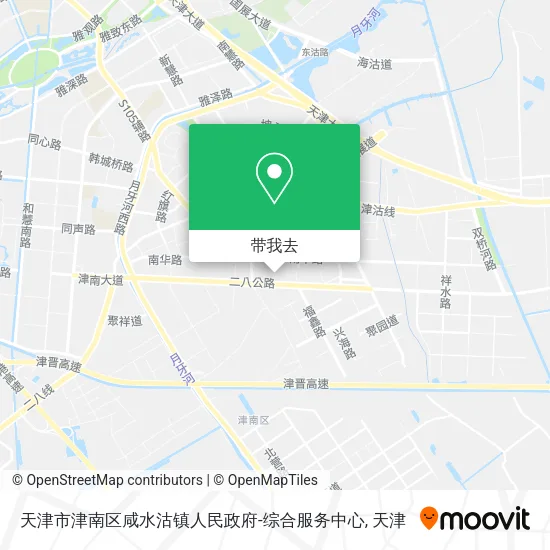 天津市津南区咸水沽镇人民政府-综合服务中心地图