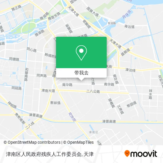 津南区人民政府残疾人工作委员会地图