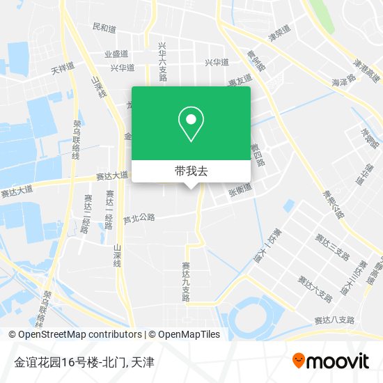 金谊花园16号楼-北门地图