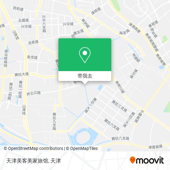 天津美客美家旅馆地图