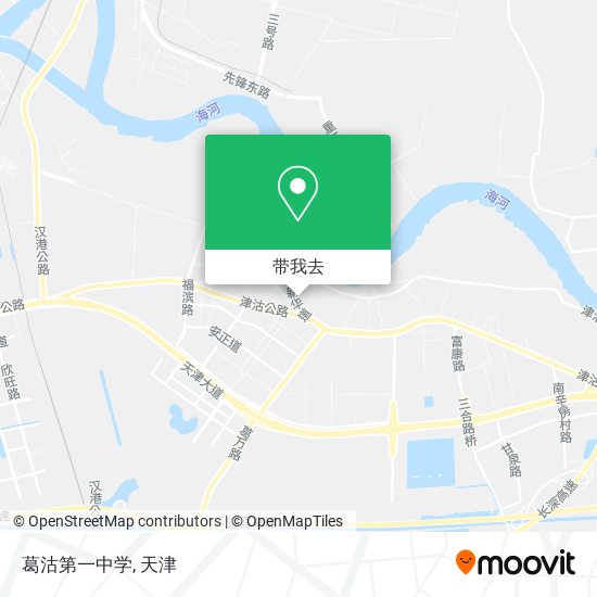葛沽第一中学地图