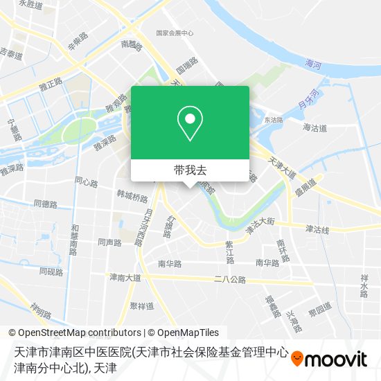 天津市津南区中医医院(天津市社会保险基金管理中心津南分中心北)地图