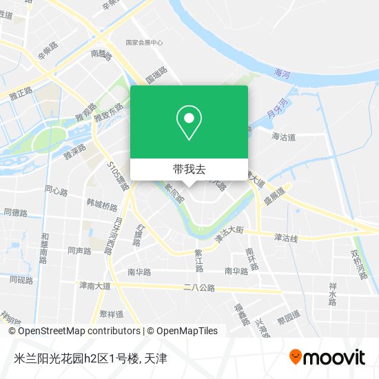 米兰阳光花园h2区1号楼地图