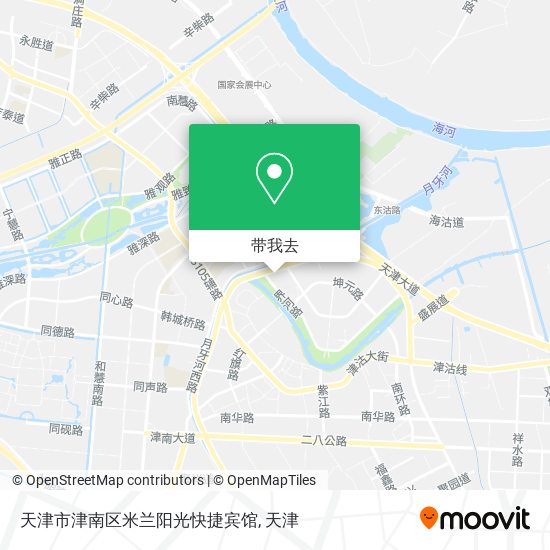天津市津南区米兰阳光快捷宾馆地图