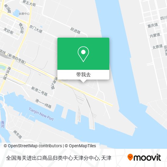 全国海关进出口商品归类中心天津分中心地图