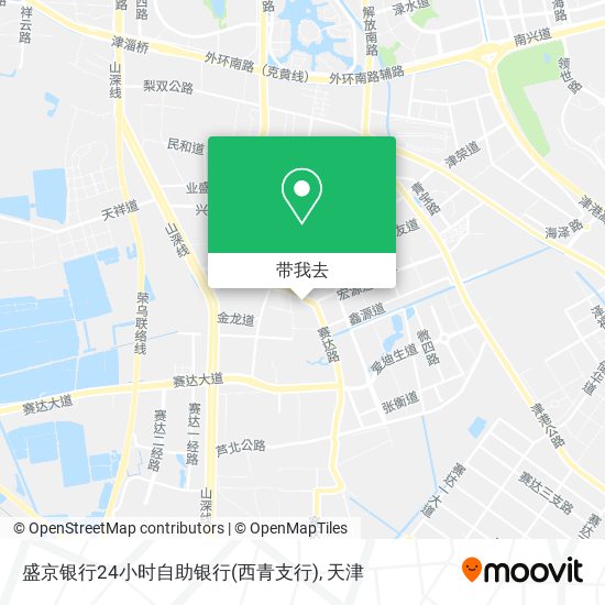 盛京银行24小时自助银行(西青支行)地图