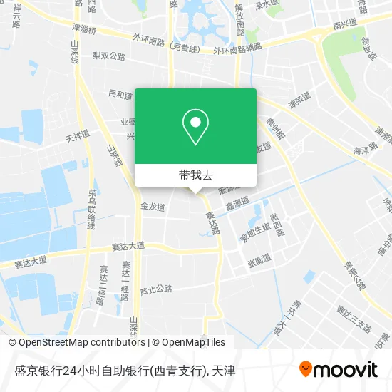 盛京银行24小时自助银行(西青支行)地图
