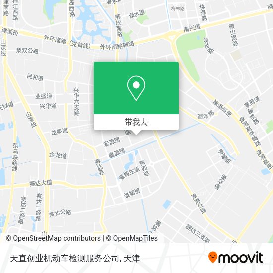 天直创业机动车检测服务公司地图