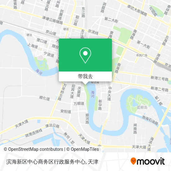 滨海新区中心商务区行政服务中心地图