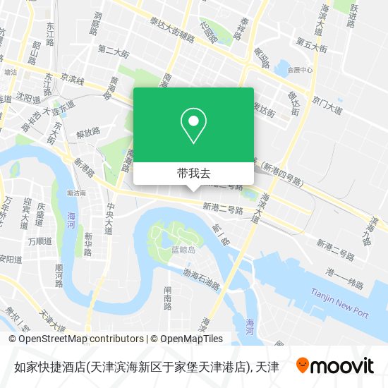 如家快捷酒店(天津滨海新区于家堡天津港店)地图