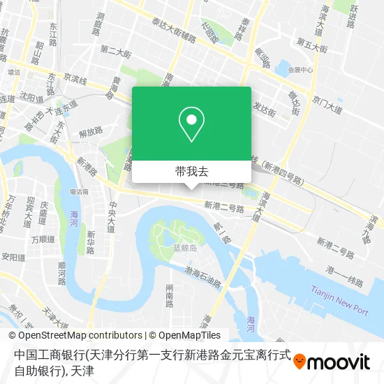 中国工商银行(天津分行第一支行新港路金元宝离行式自助银行)地图