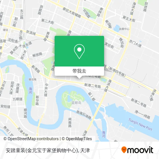 安踏童装(金元宝于家堡购物中心)地图