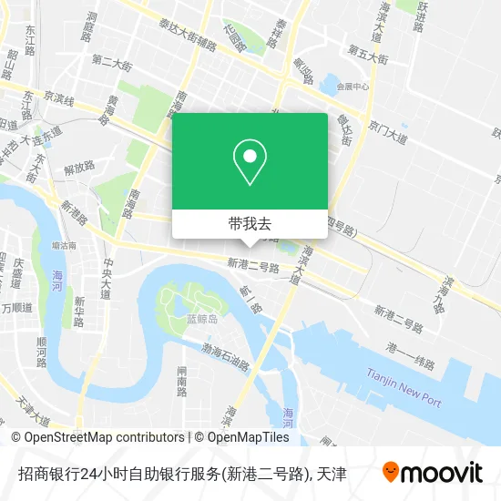 招商银行24小时自助银行服务(新港二号路)地图