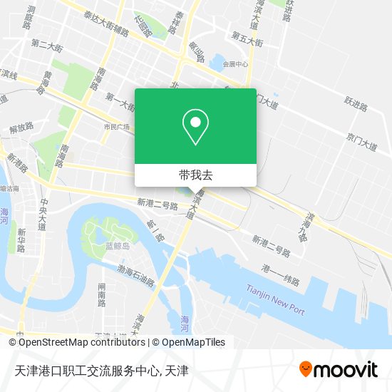 天津港口职工交流服务中心地图